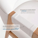 Ver imagem 4 de Kit 4 Cadeiras de Jantar Estofadas em Madeira Maciça e Courino Hibisco