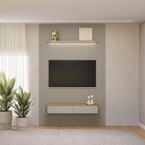Painel para Tv 75 Polegadas com Led Ripado Modular
