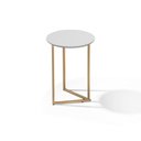 Ver imagem 5 de Mesa Lateral Pé De Ferro Dourado Estilo Industrial