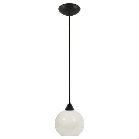 Pendente Preto com Bola Americana Leitosa Pequena Art Pop