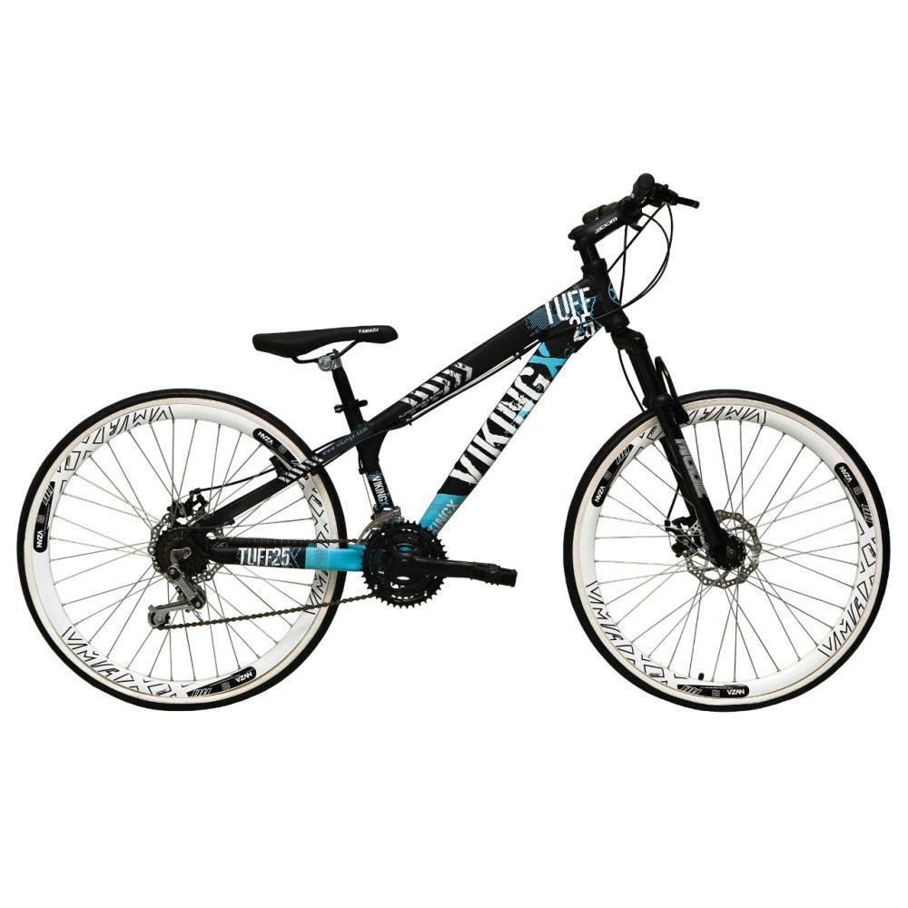 Bicicleta Aro 26 Preto/azul 21v Freio a Disco Aros Branco - 1