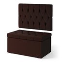Ver imagem 2 de Kit Painel Centaurus 100 e Calçadeira Sagitarius Couro Aradecor