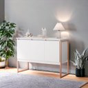 Ver imagem 1 de Buffet 3 Portas Moderno Amsterdam - Branco Cobre