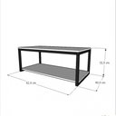 Ver imagem 2 de Aparador Industrial Preto Moderno Cantinho Café Escritorio Simples Bancada Suspensa