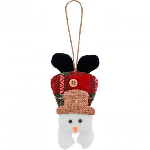 Kit 24 Enfeite Árvore Natal Pendente Boneco de Neve 17cm