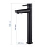 Torneira Banheiro Bica Alta Metal Inox Mesa Preta Nox19b Doan - 5