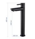 Ver imagem 5 de Torneira Banheiro Bica Alta Metal Inox Mesa Preta Nox19b Doan