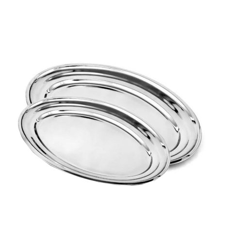 Kit 02 Travessais Ovais em Inox Elite