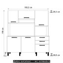 Ver imagem 4 de Armário de Cozinha Compacta 180cm Turim Plus Freijó/soft Z06 - Mpozenato