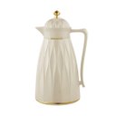Ver imagem 1 de Garrafa Térmica para Café Khadija Bege e Dourado Luxo 1 Litro - Tuut