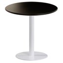 Ver imagem 1 de Mesa de Jantar Pisa Beta 2 Lugares Redonda Tampo MDP Branco e Preto Fratini