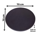 Ver imagem 4 de Mesa de Jantar Pisa Beta 2 Lugares Redonda Tampo MDP Branco e Preto Fratini