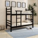 Ver imagem 1 de Beliche de Madeira Maciça Torneada Super Resistente 6x6 Preto - Móveis Britz