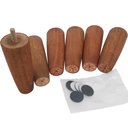 Ver imagem 5 de Kit 6 Pés para Cama Solteiro 12cm Pe de Cama Box em Madeira