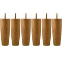 Ver imagem 1 de Kit 6 Pés para Cama Solteiro 12cm Pe de Cama Box em Madeira