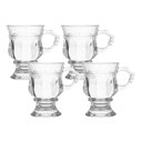 Ver imagem 1 de Jogo 4 Caneca de Café 117ml Hanover Vidro Cristalino Transparente Xícara em Casa Tem