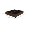 Base Box King - Tecido Sintético Marrom com Colchão Extra Firme D28 - Suporta 80Kg - 5