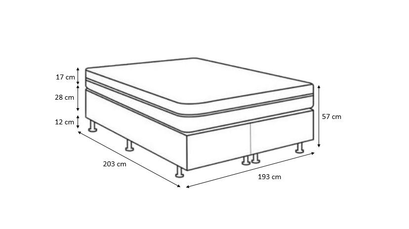 Base Box King - Tecido Sintético Marrom com Colchão Extra Firme D28 - Suporta 80Kg - 4