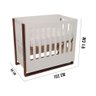 Berço Médio que Vira Cama Dominó Divicar Branco Acetinado/Mel - 3
