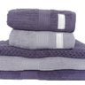 Jogo de Toalha de Banho Fio Penteado Canelado 5 Peças Buddemeyer - Lilás 1663 com Lavanda 1514 - 1