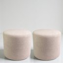 Ver imagem 1 de Kit 02 Puff Perse Decorativo Tecido Boucle Banqueta Puffe Redondo