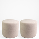 Ver imagem 1 de Kit 02 Puff Perse 40cm Decorativo Tecido Boucle Banqueta Puffe Redondo