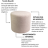 Kit 02 Puff Perse Decorativo Tecido Boucle Banqueta Puffe Redondo - 4