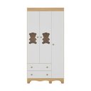 Ver imagem 5 de Guarda-roupa Infantil 92cm 3 Portas e 2 Gavetas Ternura Multimóveis Mp4477 Madeirado/branco