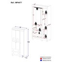 Ver imagem 3 de Guarda-roupa Infantil 92cm 3 Portas e 2 Gavetas Ternura Multimóveis Mp4477 Madeirado/branco