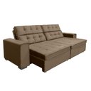 Ver imagem 2 de Sofá Retrátil e Reclinável 2,50m Suede Vancouver Marrom Castor