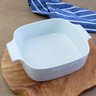 Travessa Quadrada em Porcelana Assar e Servir 21x21cm Germer Branco - 5