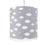 Lustre Tubular Pompom Nuvem Cinza Quarto Bebê Infantil Menino Menina - 1