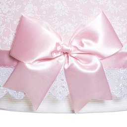 Lustre Tubular Duplo Rosa Com Laço Quarto Bebê Infantil Menina - 2