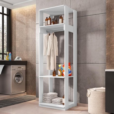 Multiuso Lavanderia Doha 2 Prateleiras 58cm Branco Casah