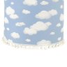 Lustre Tubular Pompom Nuvem Azul Quarto Bebê Infantil Menino - 2