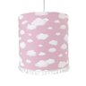 Lustre Tubular Pompom Nuvem Rosa Quarto Bebê Infantil Menina - 1