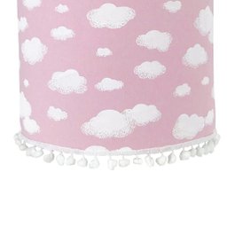 Lustre Tubular Pompom Nuvem Rosa Quarto Bebê Infantil Menina - 2