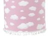 Lustre Tubular Pompom Nuvem Rosa Quarto Bebê Infantil Menina - 2