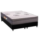 Ver imagem 1 de Cama Box Queen: Colchão Ortopédico Polar D28 Orthopremium Grey + Base Crc Suede Black (158x198)
