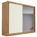 Ver imagem 2 de Guarda-Roupa Casal Creta 2 Portas 4 Gavetas 100% Mdf Amendoa/Off White - Europa Móveis