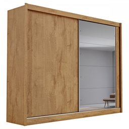 Guarda-Roupa Casal Creta 2 Portas 4 Gavetas 100% Mdf Amendoa/Off White - Europa Móveis - 6
