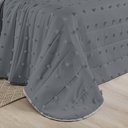 Ver imagem 4 de Conjunto Cama Queen Size Istambul Colcha Poppy Dupla Face 300 Fios Super Elegante:CINZA