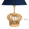 Abajur Coroa Dourada Cúpula Marinho Quarto Bebê Infantil Menino - 2