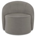 Ver imagem 5 de Poltrona Sala Decorativa Redonda 91cm Steve Suede Grafite I01 - Mpozenato