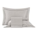 Ver imagem 1 de Jogo de Cama King Bordados em Cetim 300 Fios Essenza Cinza