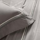 Ver imagem 2 de Jogo de Cama King Bordados em Cetim 300 Fios Essenza Cinza