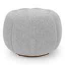 Ver imagem 2 de Puff Decorativo Estilo Abóbora Orgânico Shell Bouclê Cinza Claro - Desk Design