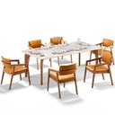 Ver imagem 7 de Kit 06 Cadeiras para Sala de Jantar Estar Living Giorgia B04 Couríssimo Whisky - Lyam Decor