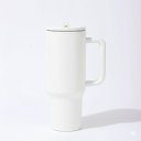 Ver imagem 1 de Copo Térmico Tr-018 1200ml Inox com Canudo, Alça, Tampa 40OZ, com Bico, Tampa Transparente:Branco