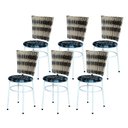 Ver imagem 5 de 6 Cadeiras para Mesa Branca Hawai Cappuccino Premium Assento Floral:floral Orquídea